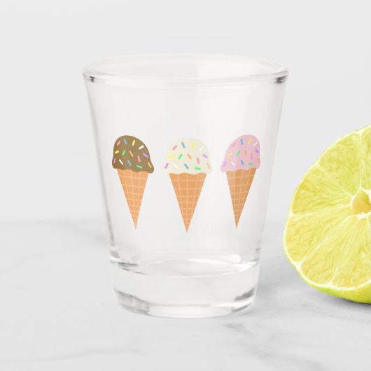 Eiscreme Cones Shootglas Schnapsglas (Vorderseite)