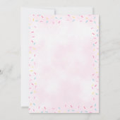 Eiscreme Cones Sprinkles Pastellfarben Rosa 2. Geb Einladung (Rückseite)