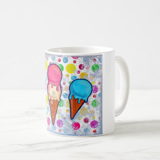 Eiscreme-Cones-Tasse Kaffeetasse (VorderseiteRechts)