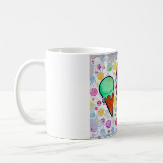 Eiscreme-Cones-Tasse Kaffeetasse (Links)