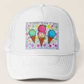 Eiscreme Cones Trucker Hat Truckerkappe (Vorderseite)