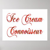 Eiscreme Connoisseur Poster (Vorne)