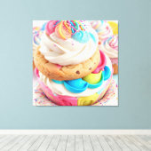 Eiscreme-Cookie Leinwanddruck (Insitu (Holzboden))