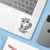Eiscreme Coon Funny Animal Racoon Pub Aufkleber (Laptop mit iPhone)