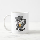 Eiscreme Coon Funny Animal Racoon Pub Kaffeetasse (Links)