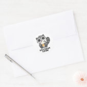 Eiscreme Coon Funny Animal Racoon Pub Runder Aufkleber (Umschlag)