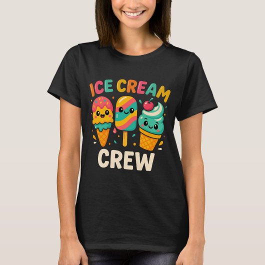Eiscreme Crew Niedlich Ice Creme T-Shirt (Vorderseite)