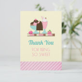 Eiscreme - Danke, dass ihr so süß seid Dankeskarte (Stehend Vorderseite)