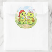 Eiscreme-Date Runder Aufkleber (Tasche)