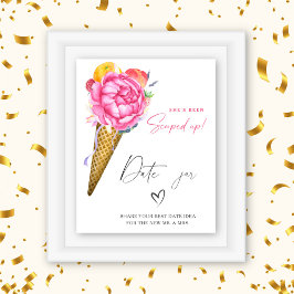 Eiscreme - datierende Nachtgedanken. Date Jar Brid Poster