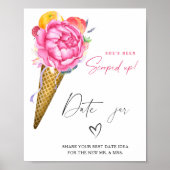 Eiscreme - datierende Nachtgedanken. Date Jar Brid Poster (Vorne)