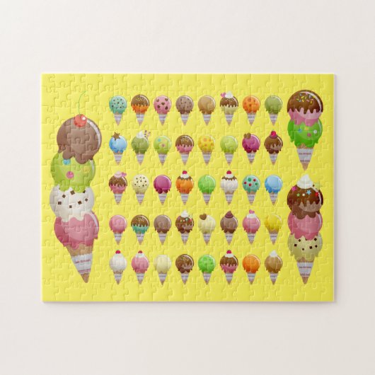 Eiscreme Delight Yummy Süßigkeiten Puzzle (Horizontal)