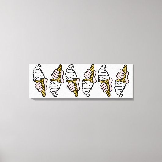 Eiscreme-Design mit Eiscreme oder Cornet Leinwanddruck (Vorderseite)