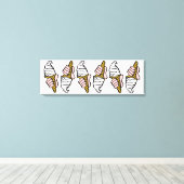 Eiscreme-Design mit Eiscreme oder Cornet Leinwanddruck (Insitu (Holzboden))