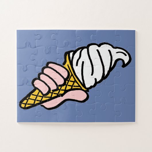 Eiscreme-Design mit Eiscreme oder Cornet Puzzle (Horizontal)