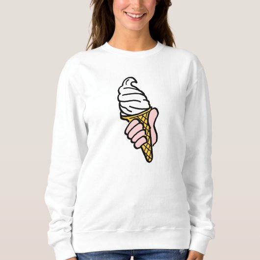 Eiscreme-Design mit Eiscreme oder Cornet Swe Sweatshirt (Vorderseite)