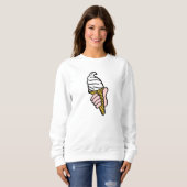 Eiscreme-Design mit Eiscreme oder Cornet Swe Sweatshirt (Vorne ganz)