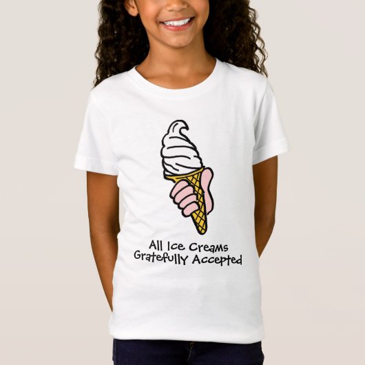 Eiscreme-Design mit Eiscreme oder Cornet T-Shirt (Vorderseite)