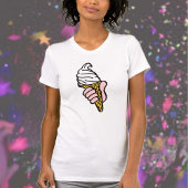 Eiscreme-Design mit Eiscreme oder Cornet T-Shirt