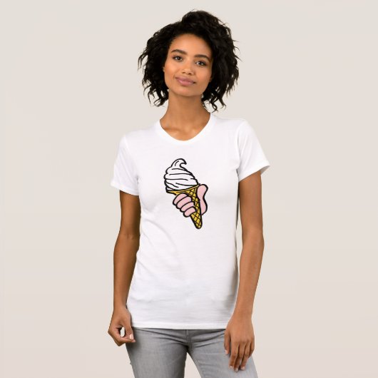 Eiscreme-Design mit Eiscreme oder Cornet T-Shirt (Vorne ganz)