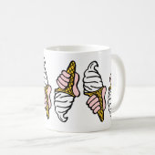 Eiscreme-Design mit Eiscremefarben Kaffeetasse (VorderseiteRechts)