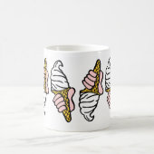 Eiscreme-Design mit Eiscremefarben Kaffeetasse (Mittel)