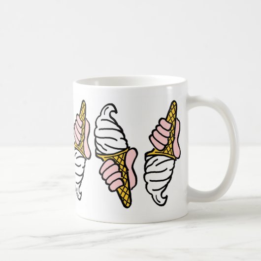 Eiscreme-Design mit Eiscremefarben Kaffeetasse (Rechts)