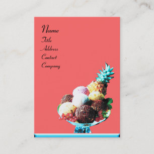 EISCREME - DESSERT-LADEN,blau pink schwarz Visitenkarte