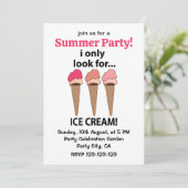 Eiscreme, die ich nur nach Eis suche Einladung (Stehend Vorderseite)
