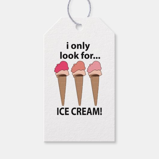 Eiscreme, die ich nur nach Eis suche Geschenkanhänger (Vorderseite)