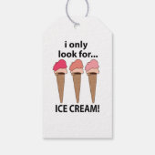 Eiscreme, die ich nur nach Eis suche Geschenkanhänger (Rückseite)
