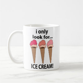 Eiscreme, die ich nur nach Eis suche Kaffeetasse