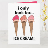Eiscreme, die ich nur nach Eis suche Karte (Gelbe Blume)