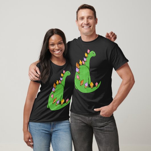 Eiscreme Dinosaur Brontosaurus Köstlicher Snack Pr T-Shirt (Unisex)