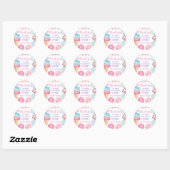 Eiscreme Donut Birthday Classic Round Sticker (Blatt)