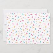 Eiscreme-Donut-Sechs-Sieben-Geburtstagsfoto Einladung (Rückseite)