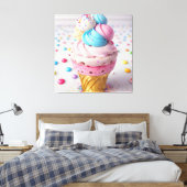 Eiscreme drei leinwanddruck (Insitu (Schlafzimmer))