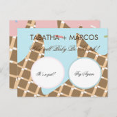 Eiscreme-Dripping Geneal Reveal DIY Scratch Cards Ankündigungspostkarte (Vorne/Hinten)