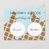 Eiscreme-Dripping Geneal Reveal DIY Scratch Cards Ankündigungspostkarte (Vorderseite)