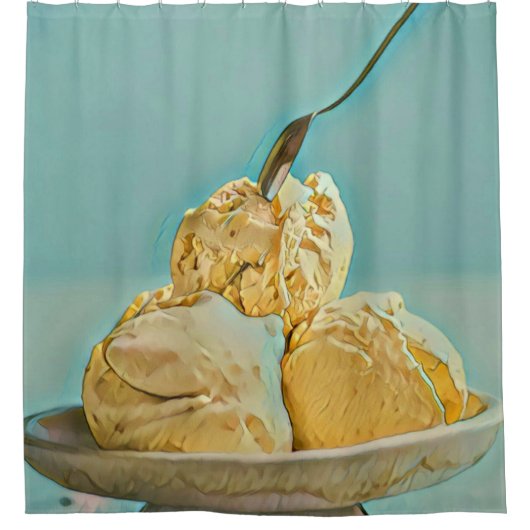 Eiscreme Duschvorhang (Vorderseite)
