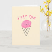 Eiscreme E'ery Day! Karte (Gelbe Blume)