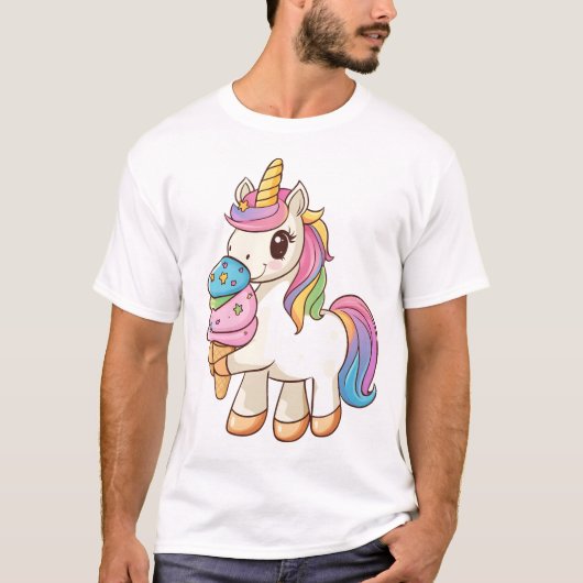Eiscreme-Einhorn-Freude (1) T-Shirt (Vorderseite)