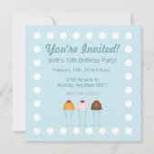 Eiscreme Einladung (Rückseite)