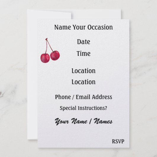 Eiscreme Einladung (Rückseite)