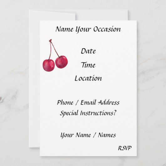 Eiscreme Einladung (Rückseite)