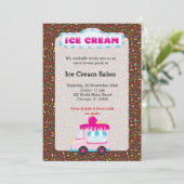 Eiscreme Einladung (Stehend Vorderseite)