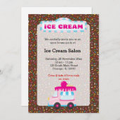 Eiscreme Einladung (Vorne/Hinten)