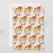 Eiscreme Einladung zum ersten Geburtstag (Rückseite)