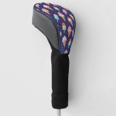 Eiscreme, Eis am Stiel und Kirschen Muster Golf Headcover (angewinkelt)