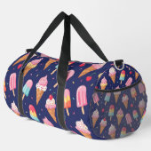 Eiscreme-, Eis- und Kirschenmuster Duffle Bag (Rechte Ecke)